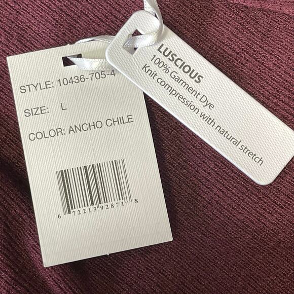 Vida Milano sweater dolman boatneck quiet luxury ancho chile red women’s large - Picture 5 of 6